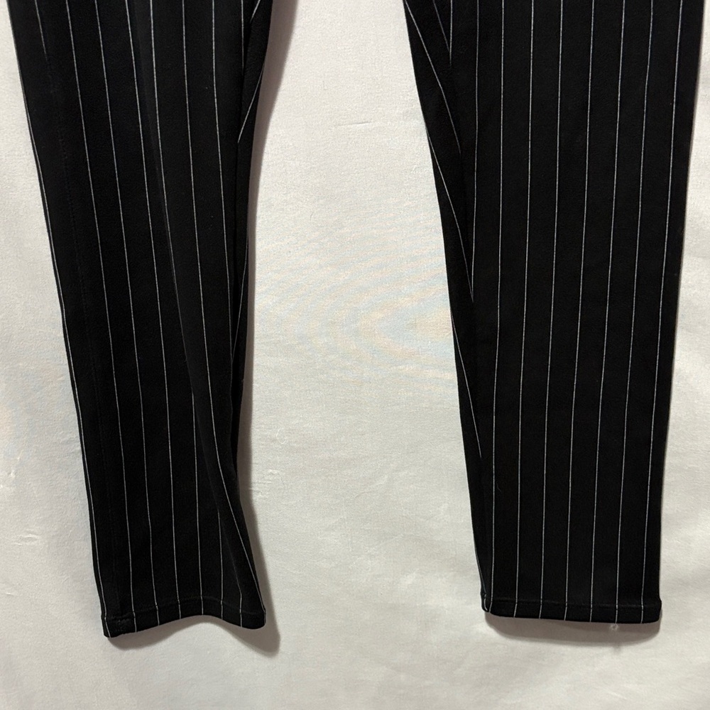Revamped Black and White Striped Straight Leg Pants - Picture 4 of 9